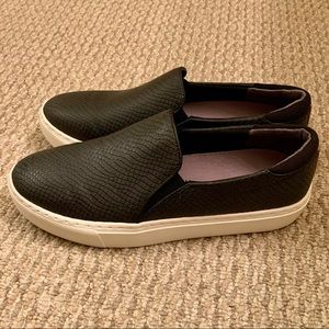 Black Snake Embossed Slip On Sneakers